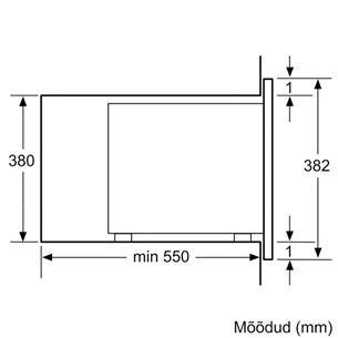 Integreeritav mikrolaineahi, Bosch / maht 25 L