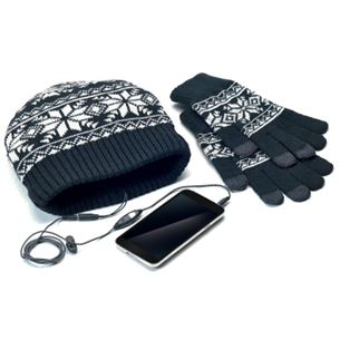 Зимняя шапка-наушники + сенсорные перчатки, Celly