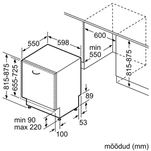 Built-in dishwasher, Bosch / 12 place settings