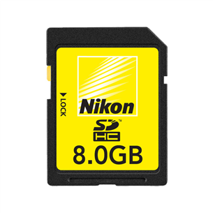 SDHC memory card 8 GB, Nikon