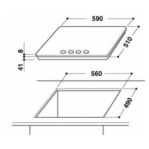 Built-in gas hob Whirlpool