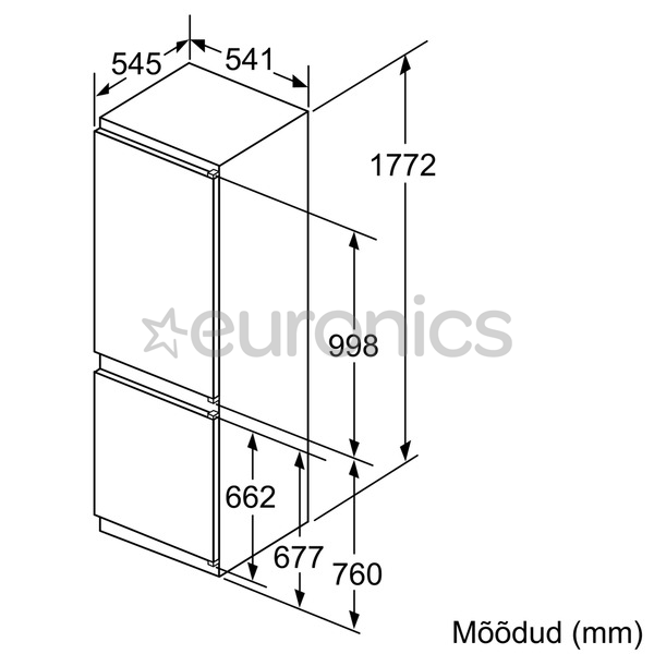 Built-in refrigerator Bosch (178 cm)