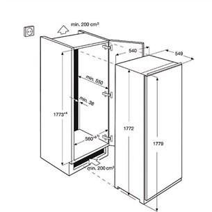 Built-in freezer Electrolux (208 L)