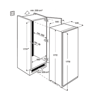 Built-in freezer Electrolux (208 L)