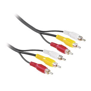 Hama, 3x RCA -> 3x RCA, length 2 m, black - Cable