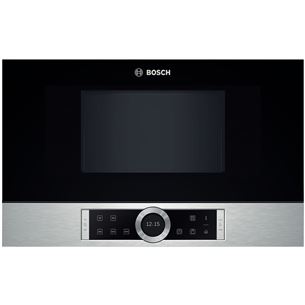 Bosch, 21 L, 900 W, vasaku käega avanev, roostevaba teras - Integreeritav mikrolaineahi BFL634GS1