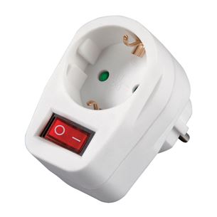 Hama, white - Power socket adapter 00047640