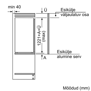 Integreeritav jahekapp Bosch (122,5 cm)