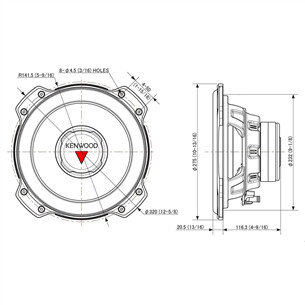 12" subwoofer KFC-PS3016W, Kenwood