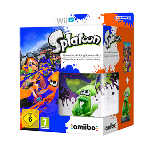 Wii U game Splatoon + Inkling Squid Amiibo, Nintendo