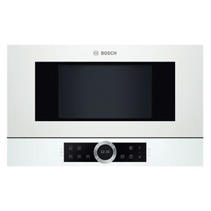 Bosch, 21 L, 900 W, vasaku käega avanev, valge - Integreeritav mikrolaineahi BFL634GW1