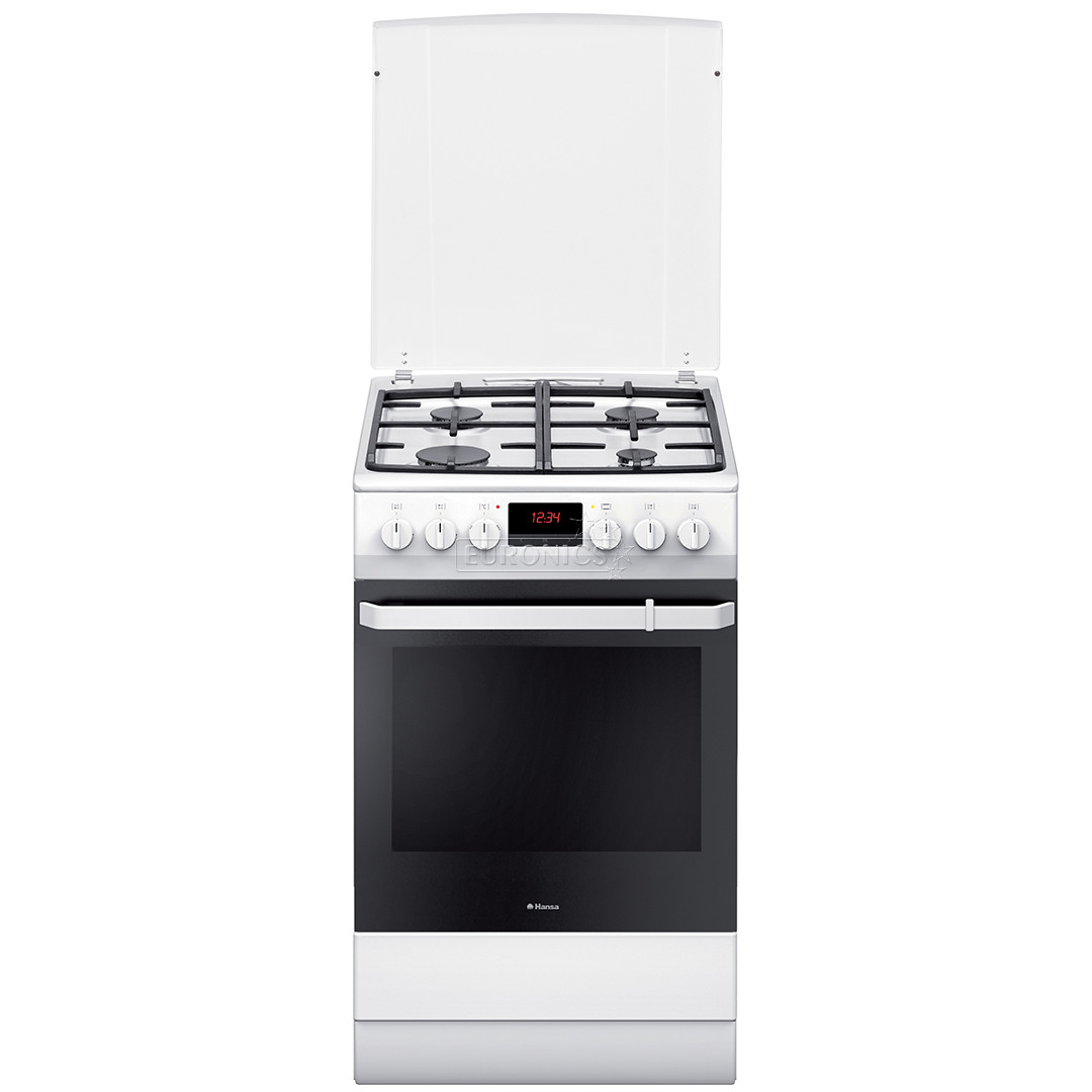 Hansa, 65 L, white - Freestanding Gas Cooker with Electric Oven
