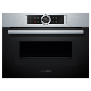 Bosch, microwave function, 45 L, inox/black - Built-in Compact Oven