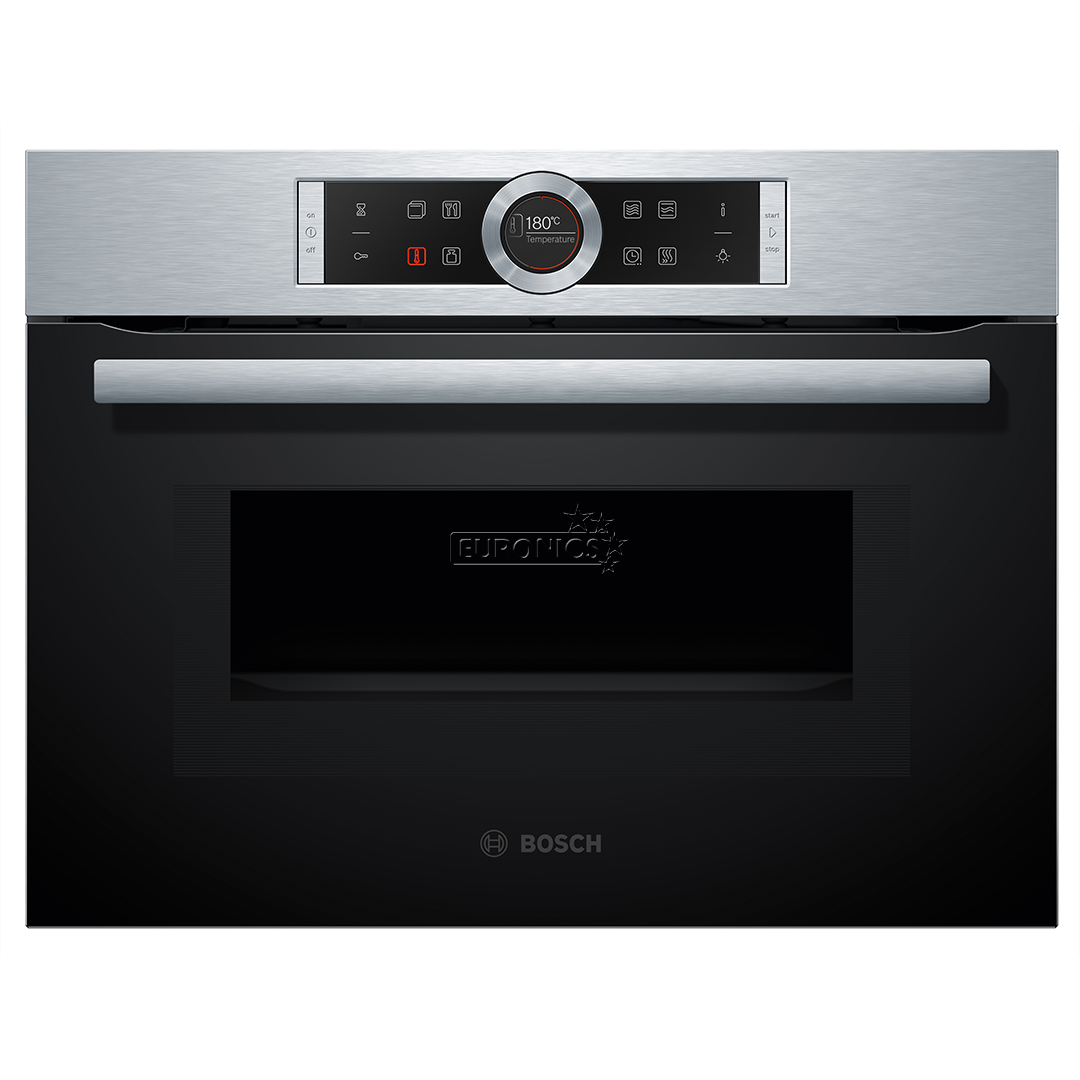 Bosch, mikrolainefunktsiooniga, 45 L, roostevaba teras/must - Integreeritav kompaktahi