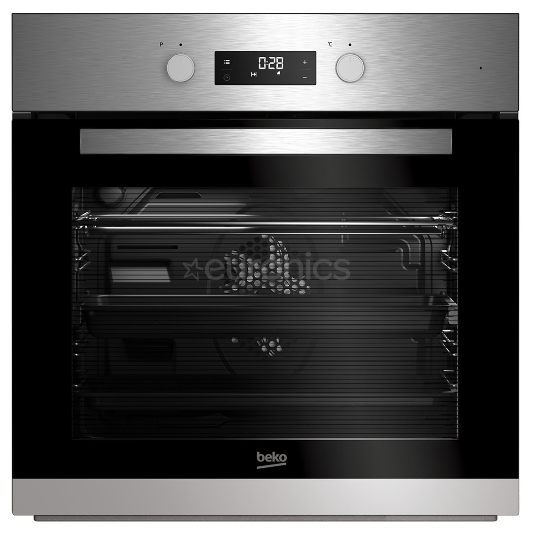 Beko, 71 L, black/inox - Built-in oven