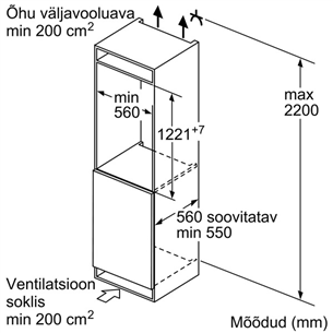 Built-in Refrigerator Bosch (122,5 cm)