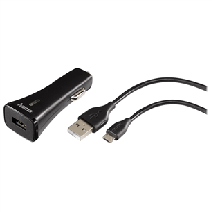 Vehicle charger Qualcomm Quick Charge 2.0 + USB -- micro USB cable, Hama