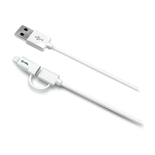 Кабель USB -- Lightning / micro USB, Celly / 1 м