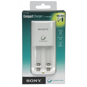 Charger for 2x AA/AAA rechargable batteries, Sony