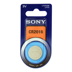 1x CR2016 liitium patarei Sony