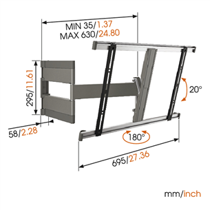 TV wall mount THIN 345 (40-65"), Vogel's