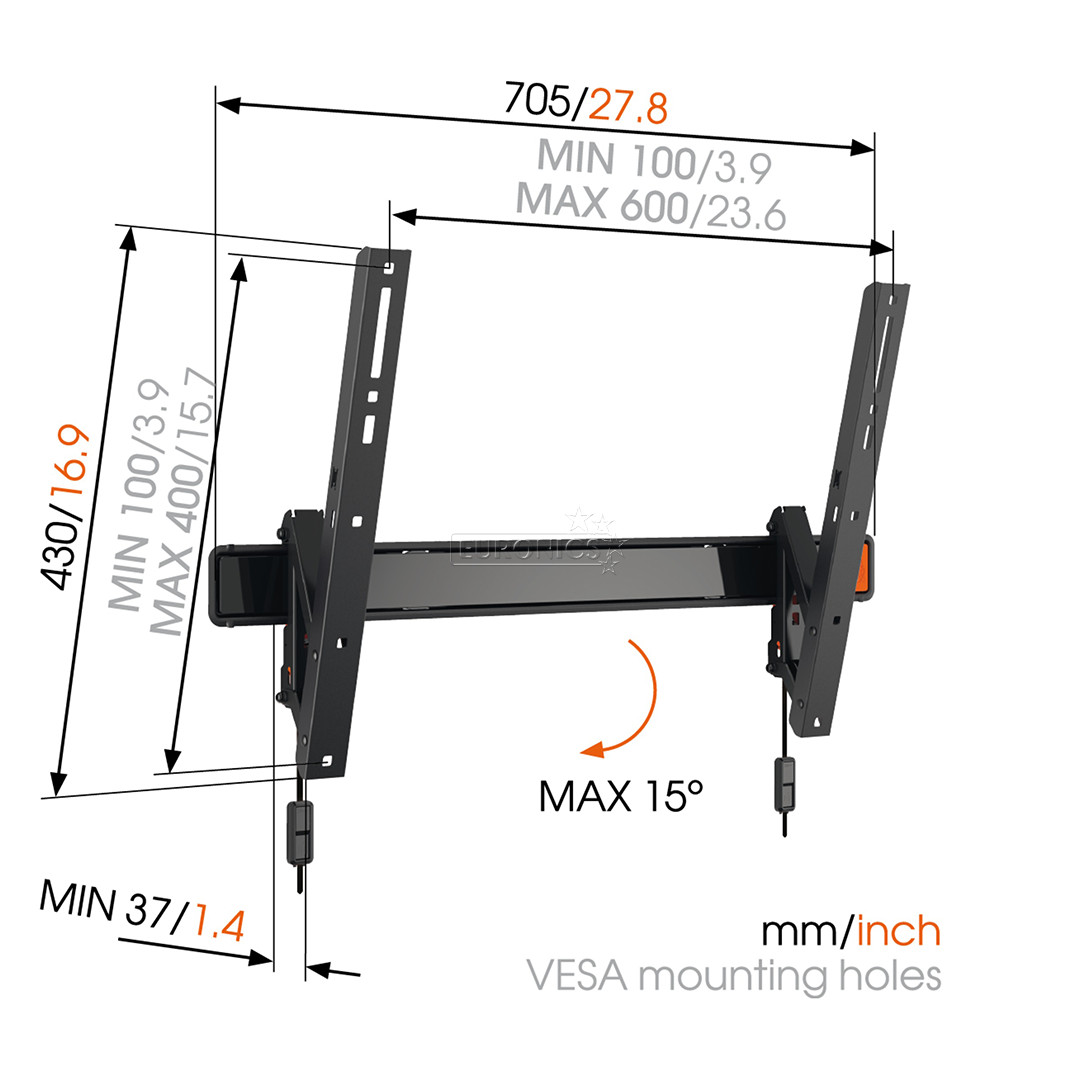 Vogel's W50810, 40-65" - Настенное крепление для телевизора