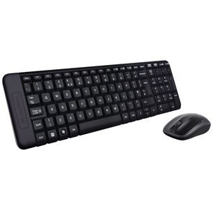 Logitech MK220, US, must - Juhtmevaba klaviatuur + hiir
