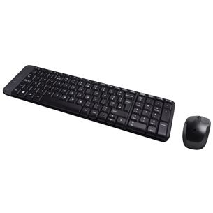 Logitech MK220, US, must - Juhtmevaba klaviatuur + hiir
