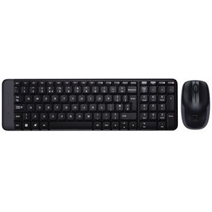 Logitech MK220, US, must - Juhtmevaba klaviatuur + hiir