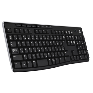 Logitech K270, US, must - Juhtmevaba klaviatuur