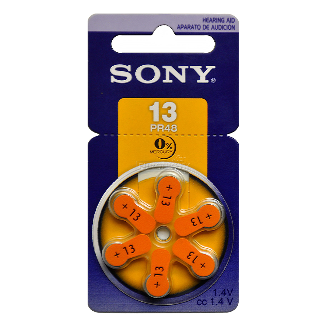 Batteries Hearing aid 13, Sony / 6 psc