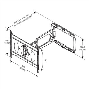 Teleri seinakinnitus Vogel's PFW6850 (32-70")