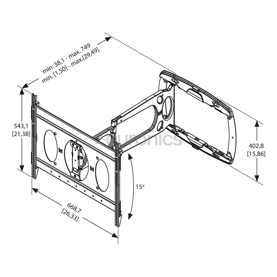 Teleri seinakinnitus Vogel's PFW6850 (32-70")