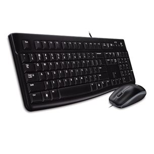 Logitech MK120, US, must - Klaviatuur + hiir