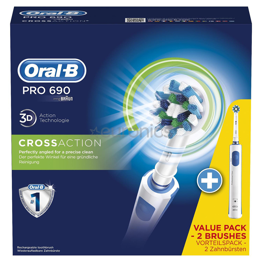 Электрическая зубная щётка Oral-B PRO690 Duo, Braun