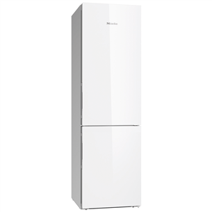 Miele, 351 L, height 201 cm, white glass/grey sides - Refrigerator