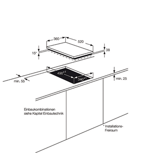 Built-in ceramic hob Domino AEG