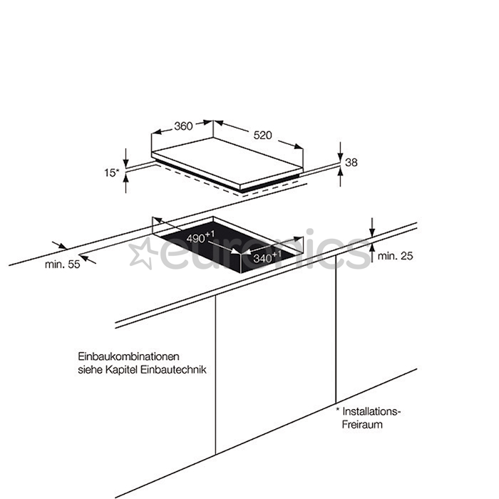 Built-in ceramic hob Domino AEG