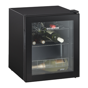 Severin, 15 bottles, height 52 cm, black - Wine Cooler