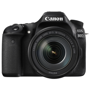 Зеркальная фотокамера Canon EOS 80D + объектив EF-S 18-135мм f/3.5-5.6 IS USM