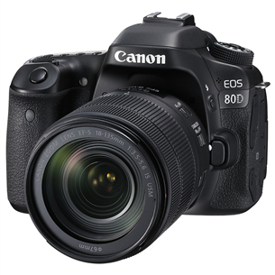 Peegelkaamera Canon EOS 80D + objektiiv EF-S 18-135mm f/3.5-5.6 IS USM