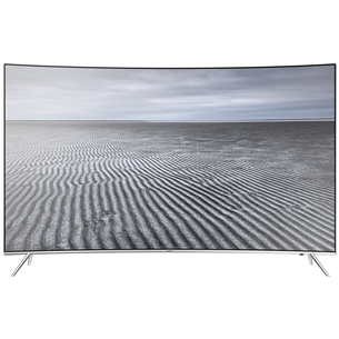 Samsung LCD 4K UHD, 65'', центральная подставка, серебряный - Телевизор с изогнутым экраном