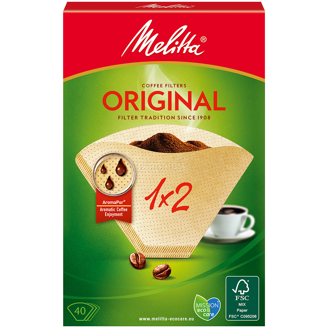 Melitta 1x2, 40 pcs - Coffee filters