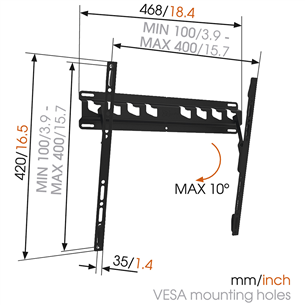 Teleri seinakinnitus Vogel's MA3010 (32-55")