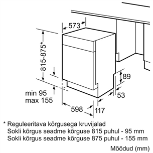 Built-in dishwasher Bosch (capacity: 14 place settings