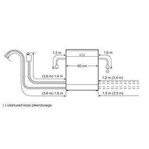 Built-in dishwasher Bosch (capacity: 14 place settings