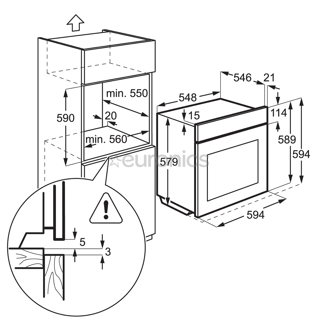 Integreeritav ahi, Electrolux / ahju maht: 71 L