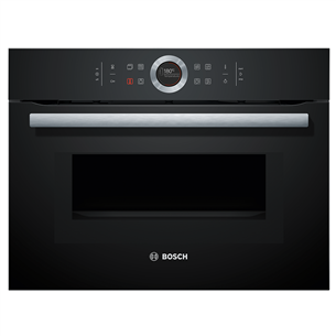 Bosch, с функцией микроволн, 45 л, черный - Интегрируемый компактный духовой шкаф CMG633BB1