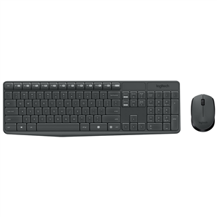 Logitech MK235, US, must - Juhtmevaba klaviatuur + hiir