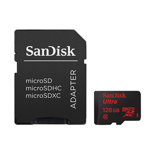 Mico SDXC memory card (128 GB) with adapter, SanDisk